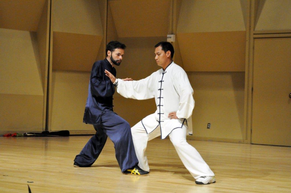 Push hands with Byron Hartman and Master Xiaoming Xu