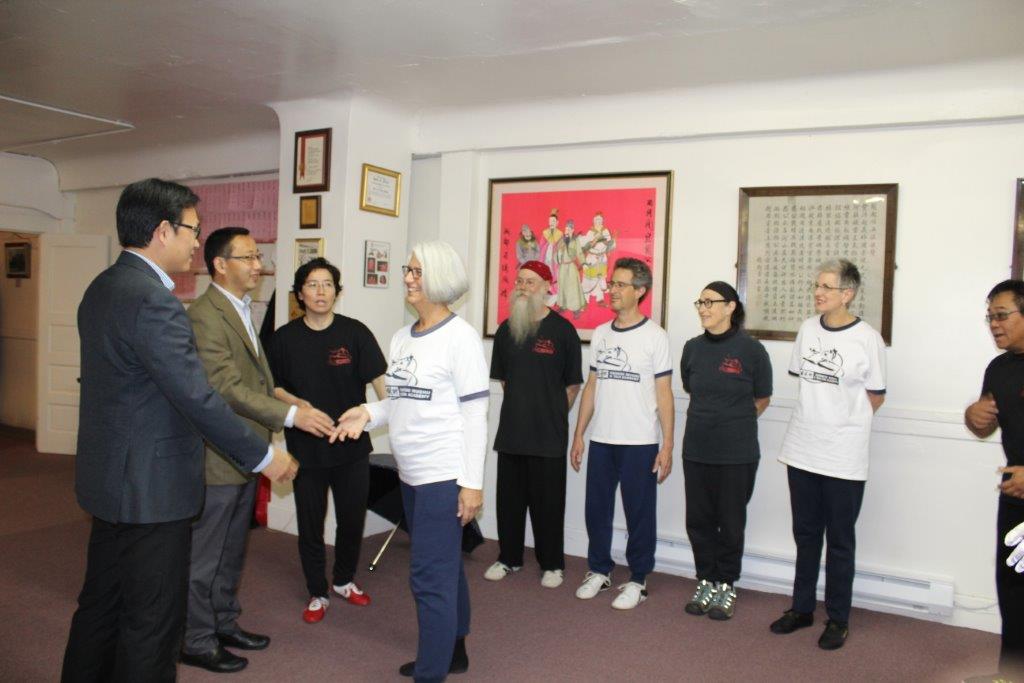 Cultural Counselor Xiao XiaYong and Consul Wang Jun of the Consulate General of The People's Republic of China visiting our school's headquarters